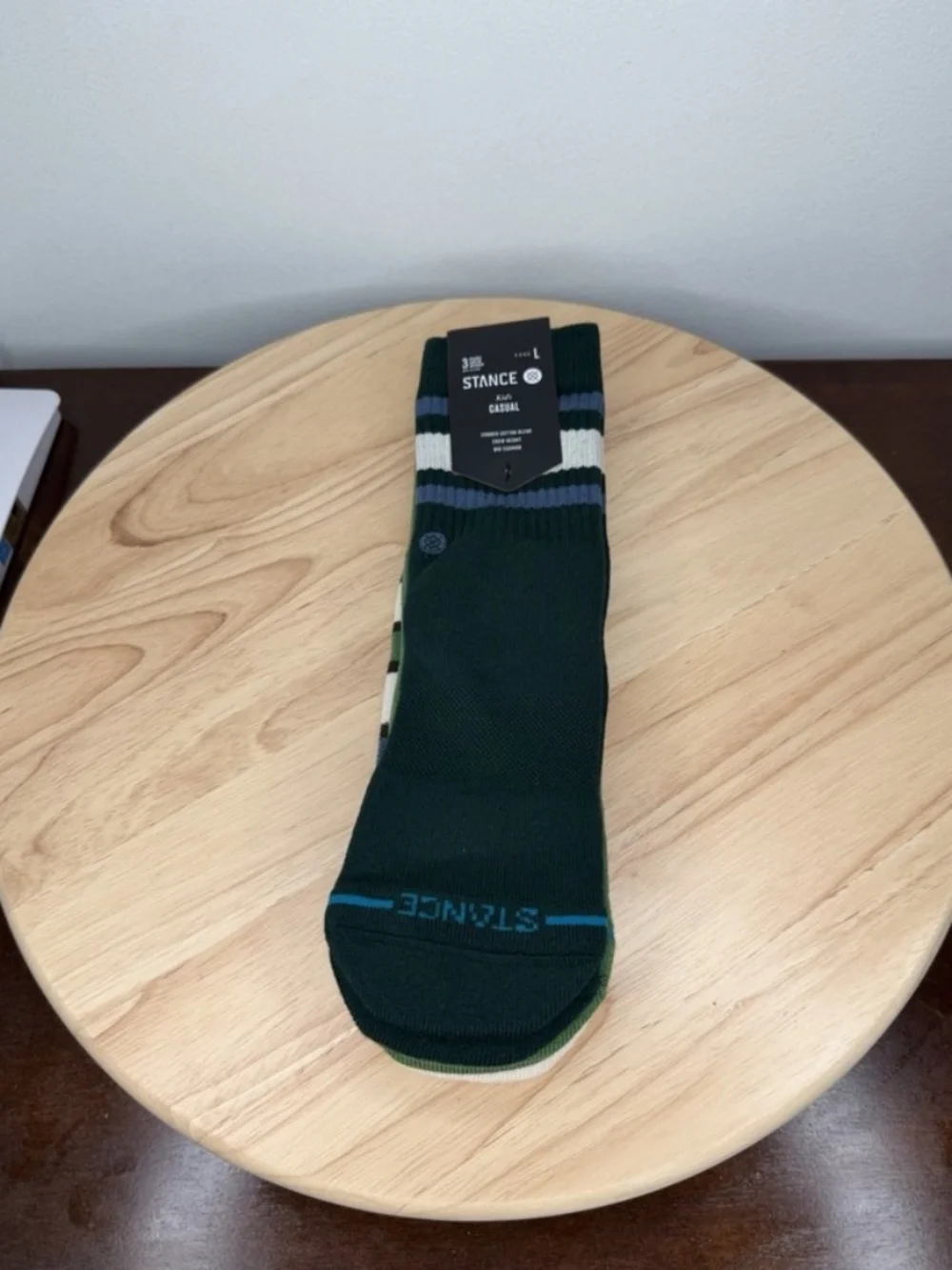 Stance Kids Casual Crew Socks 3 Pack Cotton Blend Youth Large (3-5.5) NEW